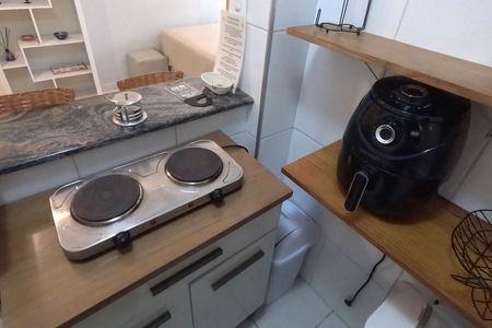 Cozinha Americana de apartamento para alugar com 1 quarto, 55m² em Aparecida, Santos