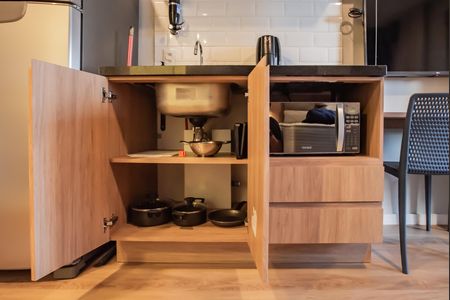 Studio à venda com 28m², 1 quarto e sem vaga Studio à venda com 28m², 1 quarto e sem vagaCozinha