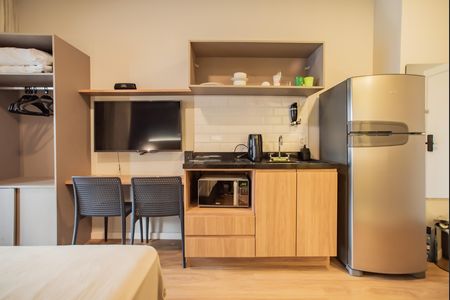 Studio para alugar com 28m², 1 quarto e sem vaga Studio para alugar com 28m², 1 quarto e sem vagaCozinha