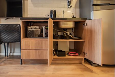 Studio para alugar com 28m², 1 quarto e sem vaga Studio para alugar com 28m², 1 quarto e sem vagaCozinha