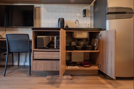 Studio à venda com 27m², 1 quarto e sem vagaCozinha