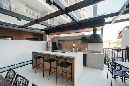 Studio para alugar com 27m², 1 quarto e sem vaga Studio para alugar com 27m², 1 quarto e sem vagaÁrea comum - Churrasqueira