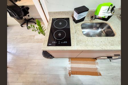 Cozinha de kitnet/studio à venda com 1 quarto, 24m² em Vila Buarque, São Paulo