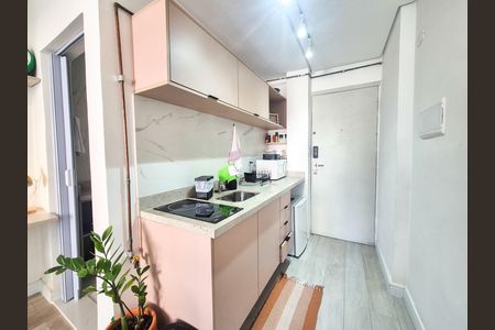 Cozinha de kitnet/studio à venda com 1 quarto, 24m² em Vila Buarque, São Paulo
