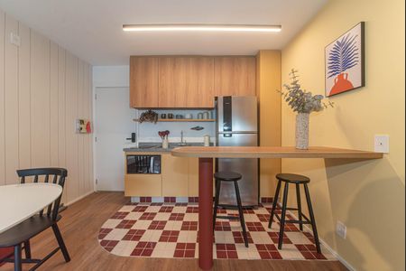 Cozinha de apartamento à venda com 1 quarto, 34m² em Vila Congonhas, São Paulo