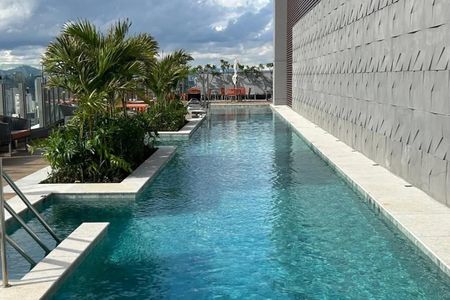Área comum - Piscina de apartamento para alugar com 2 quartos, 108m² em Jardim das Acacias, São Paulo