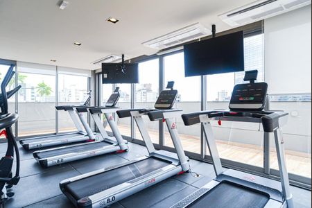 Studio para alugar com 25m², 1 quarto e sem vaga Studio para alugar com 25m², 1 quarto e sem vagaÁrea comum - Academia