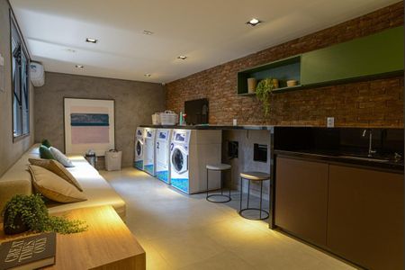 Studio para alugar com 25m², 1 quarto e sem vaga Studio para alugar com 25m², 1 quarto e sem vagaLavanderia