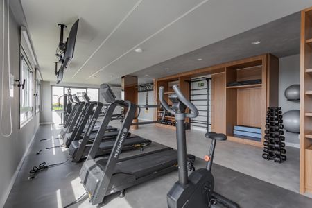 Studio para alugar com 43m², 1 quarto e 1 vaga Studio para alugar com 43m², 1 quarto e 1 vagaÁrea comum - Academia