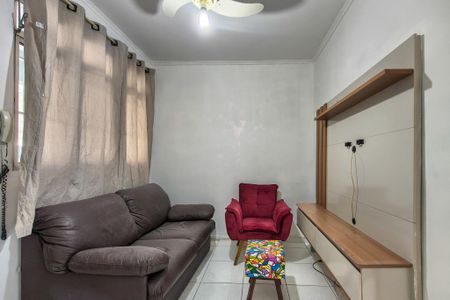 Sala de apartamento para alugar com 1 quarto, 50m² em Boqueirão, Praia Grande