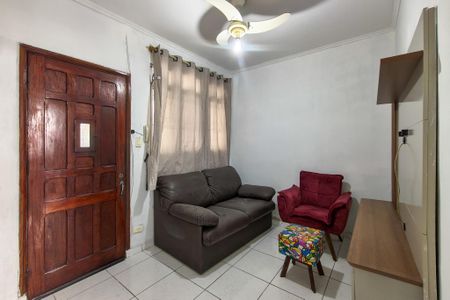 Sala de apartamento para alugar com 1 quarto, 50m² em Boqueirão, Praia Grande