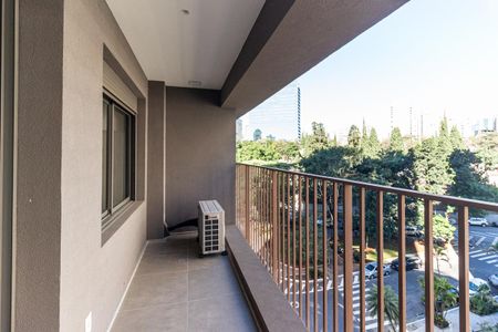 Varanda da Sala de apartamento para alugar com 1 quarto, 32m² em Higienópolis, São Paulo