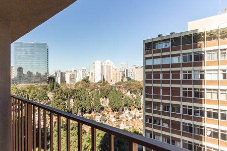 Vista da Sala de apartamento para alugar com 1 quarto, 32m² em Higienópolis, São Paulo