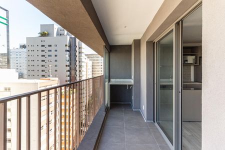 Varanda da Sala de apartamento para alugar com 2 quartos, 54m² em Higienópolis, São Paulo