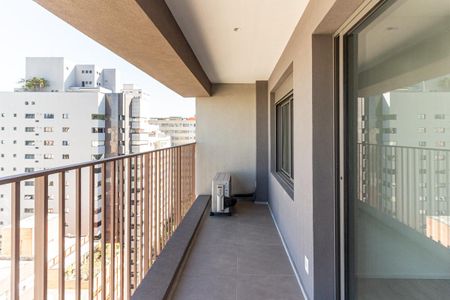 Varanda da Sala de apartamento para alugar com 1 quarto, 44m² em Higienópolis, São Paulo