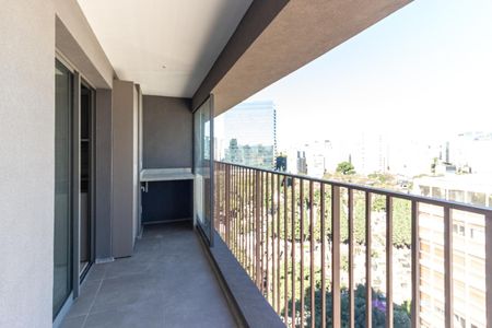 Varanda da Sala de apartamento para alugar com 1 quarto, 44m² em Higienópolis, São Paulo