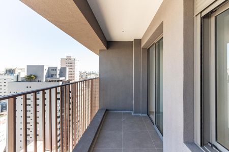 Varanda da Sala de apartamento para alugar com 1 quarto, 33m² em Higienópolis, São Paulo
