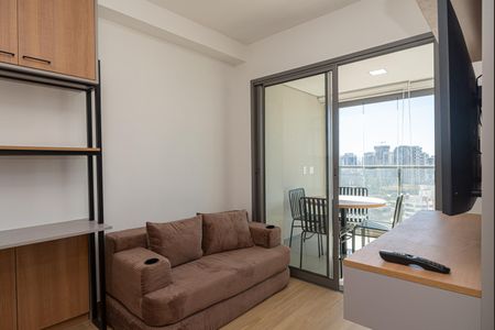 Sala de apartamento para alugar com 1 quarto, 37m² em Santo Amaro, São Paulo