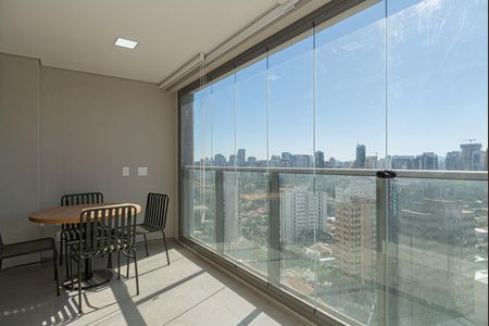 Varanda da Sala de apartamento para alugar com 1 quarto, 37m² em Santo Amaro, São Paulo