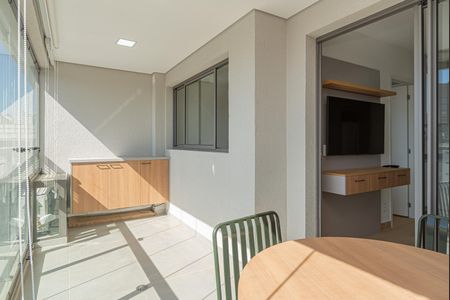 Varanda da Sala de apartamento para alugar com 1 quarto, 37m² em Santo Amaro, São Paulo
