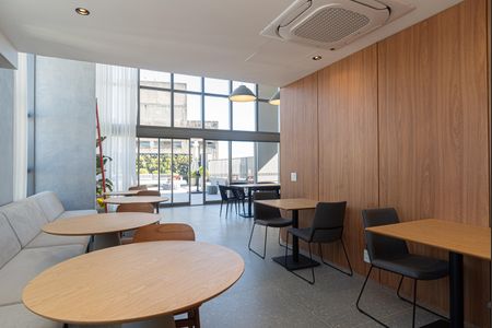 Studio para alugar com 22m², 1 quarto e sem vaga Studio para alugar com 22m², 1 quarto e sem vagaÁrea comum - Espaço Gourmet