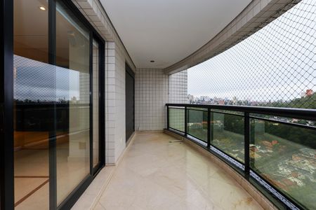 Varanda da Sala de apartamento para alugar com 4 quartos, 374m² em Paraíso do Morumbi, São Paulo