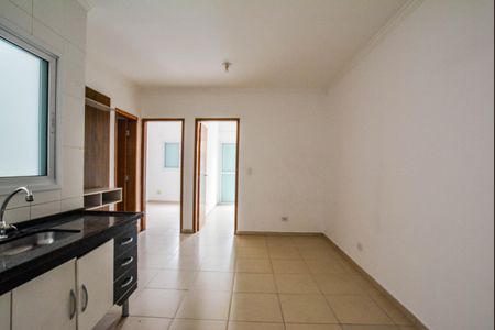 Sala/Cozinha de apartamento à venda com 2 quartos, 45m² em Jardim Alvorada, Santo André