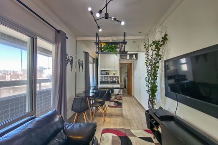 Sala de apartamento para alugar com 1 quarto, 44m² em Boqueirão, Praia Grande
