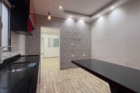 Cozinha de casa para alugar com 1 quarto, 65m² em Jardim Angelica, Guarulhos