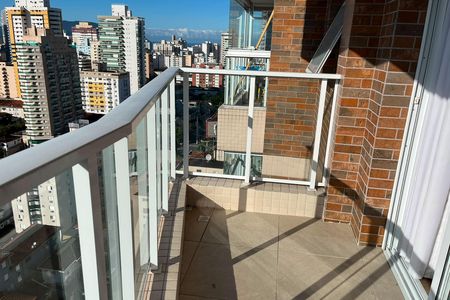 Varanda da Sala de apartamento para alugar com 1 quarto, 46m² em Campo Grande, Santos
