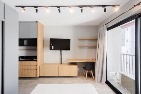 Studio para alugar com 25m², 1 quarto e sem vaga Studio para alugar com 25m², 1 quarto e sem vagaQuarto
