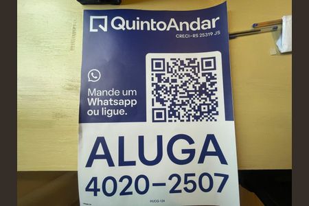 Placa Instalada em 06/07/2026 - Cod.HUCG-124 de apartamento para alugar com 2 quartos, 32m² em Hamburgo Velho, Novo Hamburgo