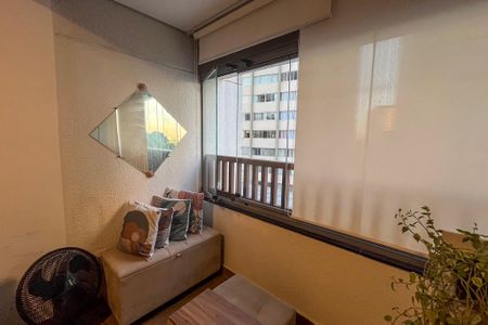Varanda da Sala de apartamento para alugar com 1 quarto, 32m² em Vila Gumercindo, São Paulo