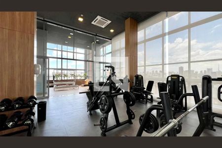 Área comum - Academia de kitnet/studio para alugar com 1 quarto, 40m² em Pinheiros, São Paulo