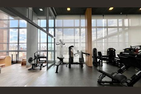 Área comum - Academia de apartamento para alugar com 1 quarto, 40m² em Pinheiros, São Paulo