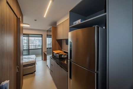 Cozinha de kitnet/studio para alugar com 1 quarto, 27m² em Vila Clementino, São Paulo