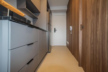 Cozinha de kitnet/studio para alugar com 1 quarto, 27m² em Vila Clementino, São Paulo