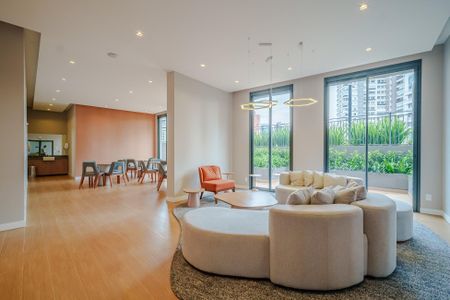 Studio para alugar com 28m², 1 quarto e sem vaga Studio para alugar com 28m², 1 quarto e sem vagaÁrea comum - Salão de festas