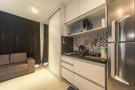 Cozinha de kitnet/studio à venda com 1 quarto, 33m² em Brooklin, São Paulo