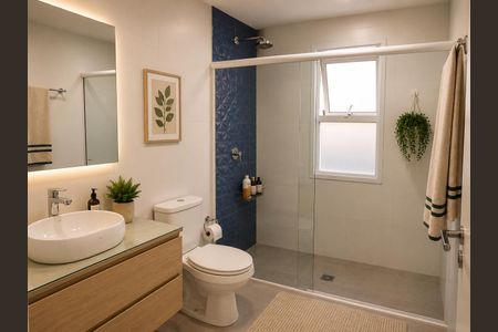 Banheiro de apartamento à venda com 3 quartos, 110m² em Alphaville, Santana de Parnaíba