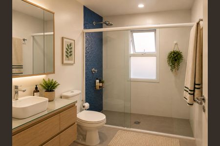Banheiro de apartamento à venda com 3 quartos, 110m² em Alphaville, Santana de Parnaíba