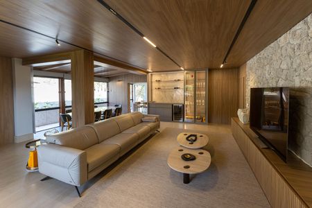 Sala de TV de casa de condomínio à venda com 4 quartos, 2117m² em Passárgada, Nova Lima