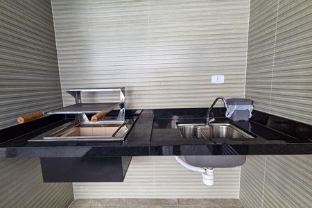 Área comum - Churrasqueira de casa de condomínio para alugar com 2 quartos, 93m² em Guilhermina, Praia Grande