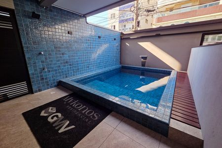 Área comum - Piscina de casa de condomínio para alugar com 2 quartos, 93m² em Guilhermina, Praia Grande