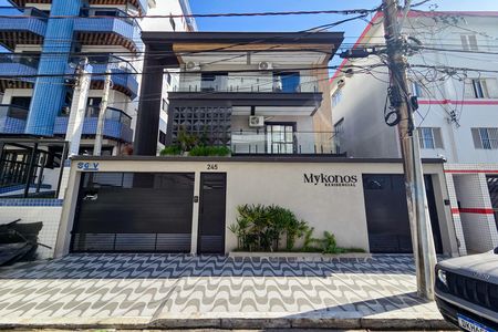 Fachada de casa de condomínio para alugar com 2 quartos, 93m² em Guilhermina, Praia Grande