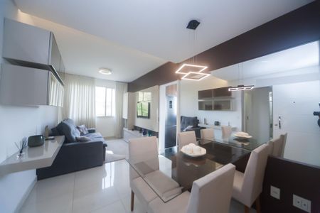 sala de apartamento à venda com 2 quartos, 59m² em Buritis, Belo Horizonte