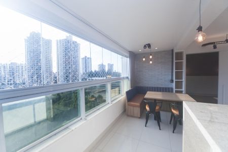 Varanda da Sala de apartamento para alugar com 1 quarto, 56m² em Vila da Serra, Nova Lima