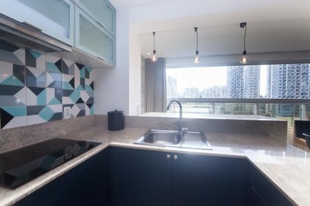 Cozinha de apartamento para alugar com 1 quarto, 56m² em Vila da Serra, Nova Lima