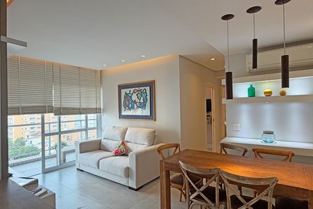 Sala de apartamento para alugar com 2 quartos, 90m² em Gonzaga, Santos