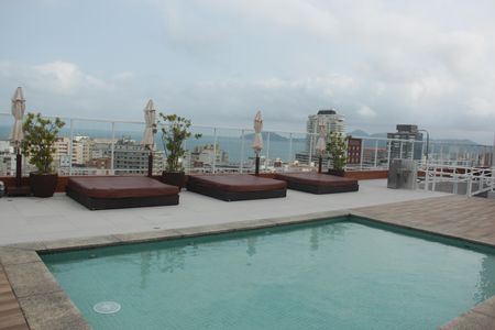 Área comum - Piscina de apartamento para alugar com 2 quartos, 90m² em Gonzaga, Santos
